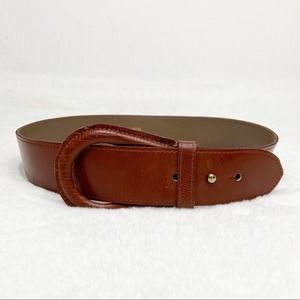 Elegant Brown Leather Belt